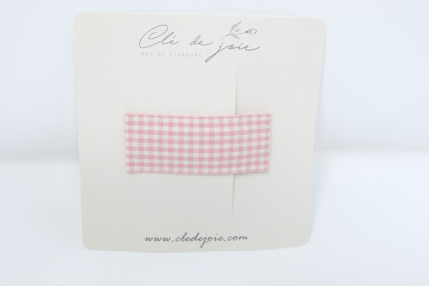 Small Gingham snap clip SET