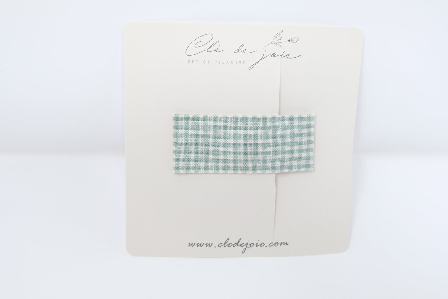 Small Gingham snap clip SET