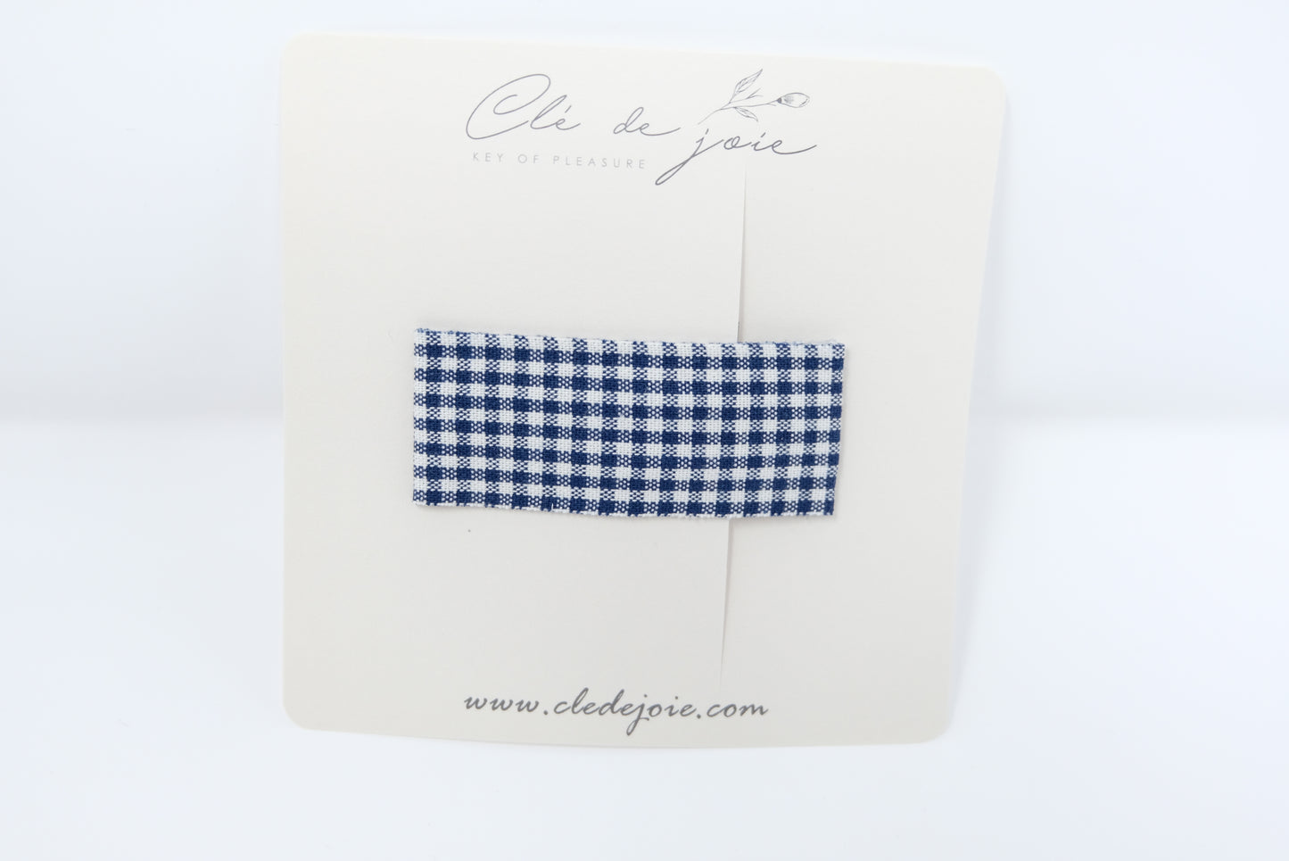 Small Gingham snap clip SET