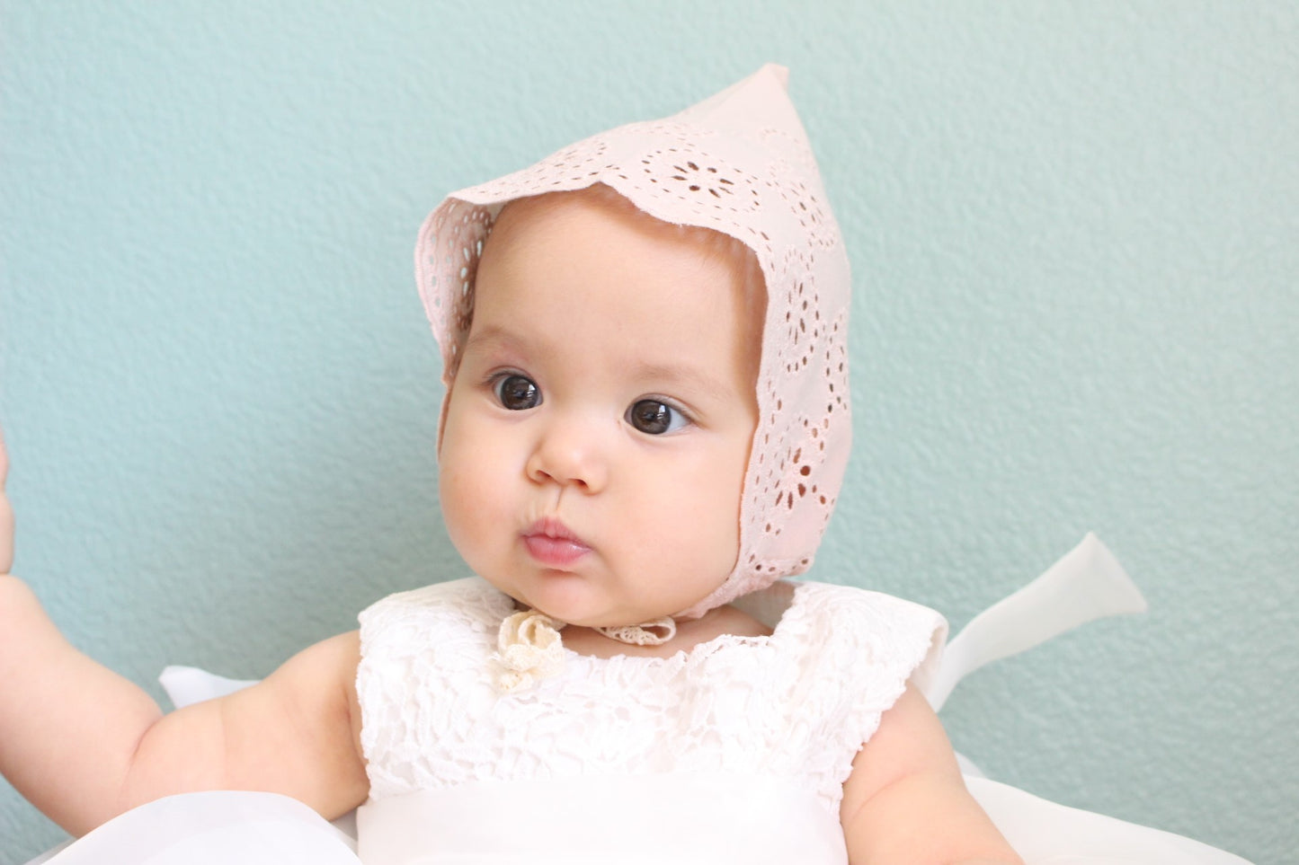 Lace  bonnet_Pink