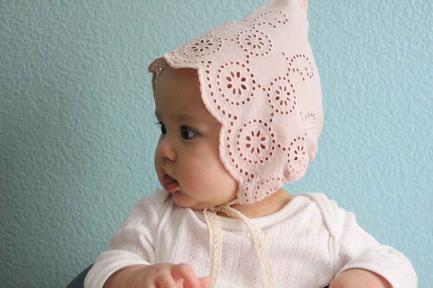 Lace  bonnet_Pink